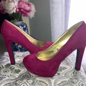 Mossimo Fuschia/Magenta Chunky Block Heels